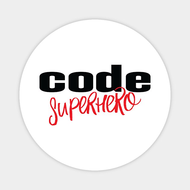 Code Superhero Programming Artificial Intelligence Robotics Magnet by ProjectX23Red